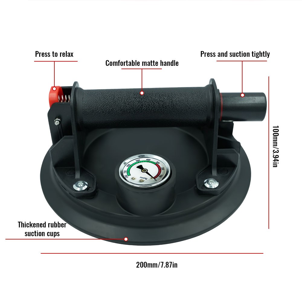Heavy Equipment Glass - 8-inch vacuum suction cup 250kg with