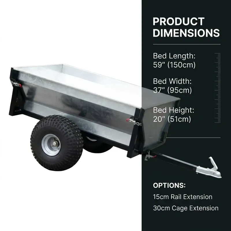 Heavy Equipment Hauling - Heavy Duty Galvanized Steel Utility Trailer
