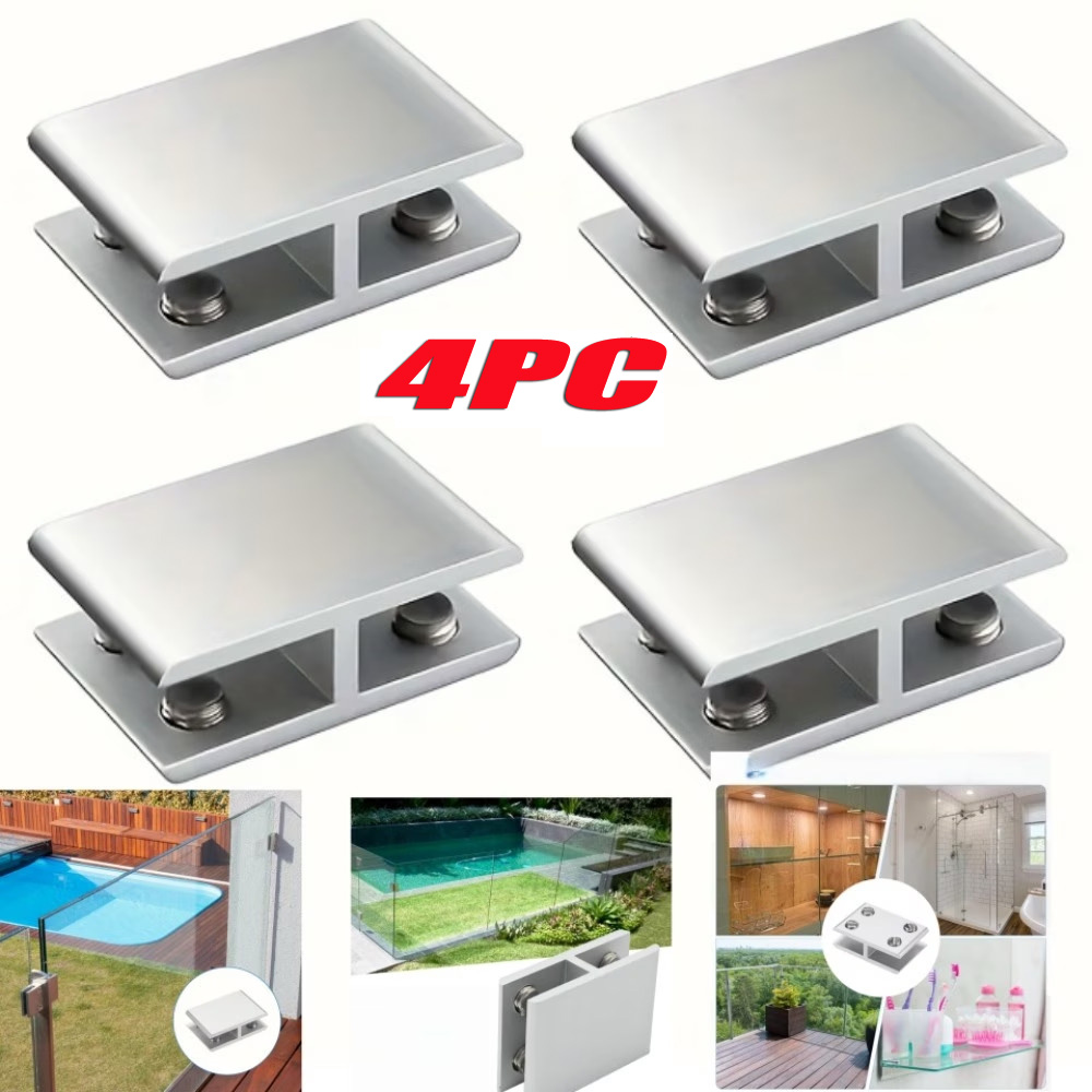 Heavy Equipment Glass - 4Pcs Glass Clamps, Double Sided Glass