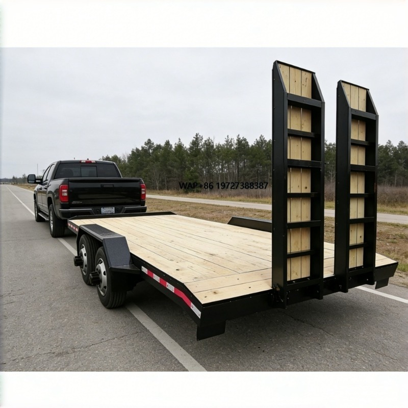 Heavy Equipment Hauling - Tandem Axle Wood Deck Equipment Trailer