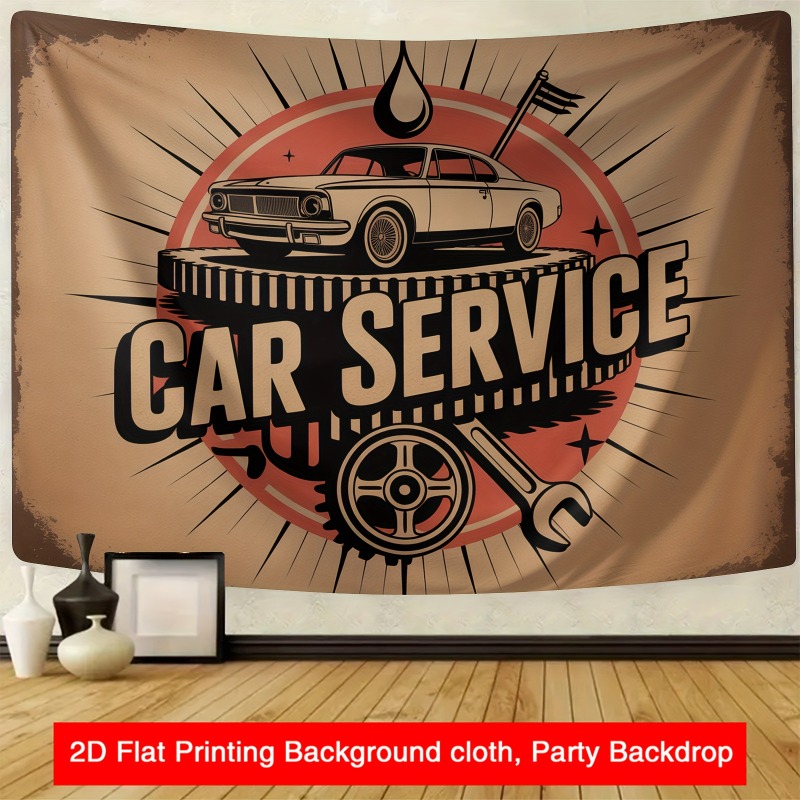 Large retro car service banner - огляд і ціна Heavy Equipment Mechanic