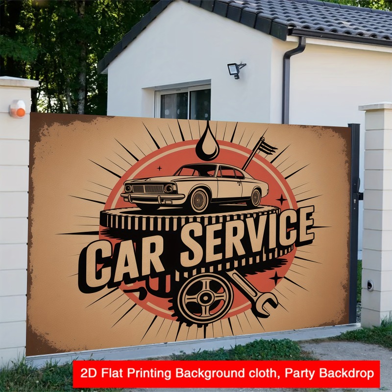 Large retro car service banner - огляд і ціна Heavy Equipment Mechanic