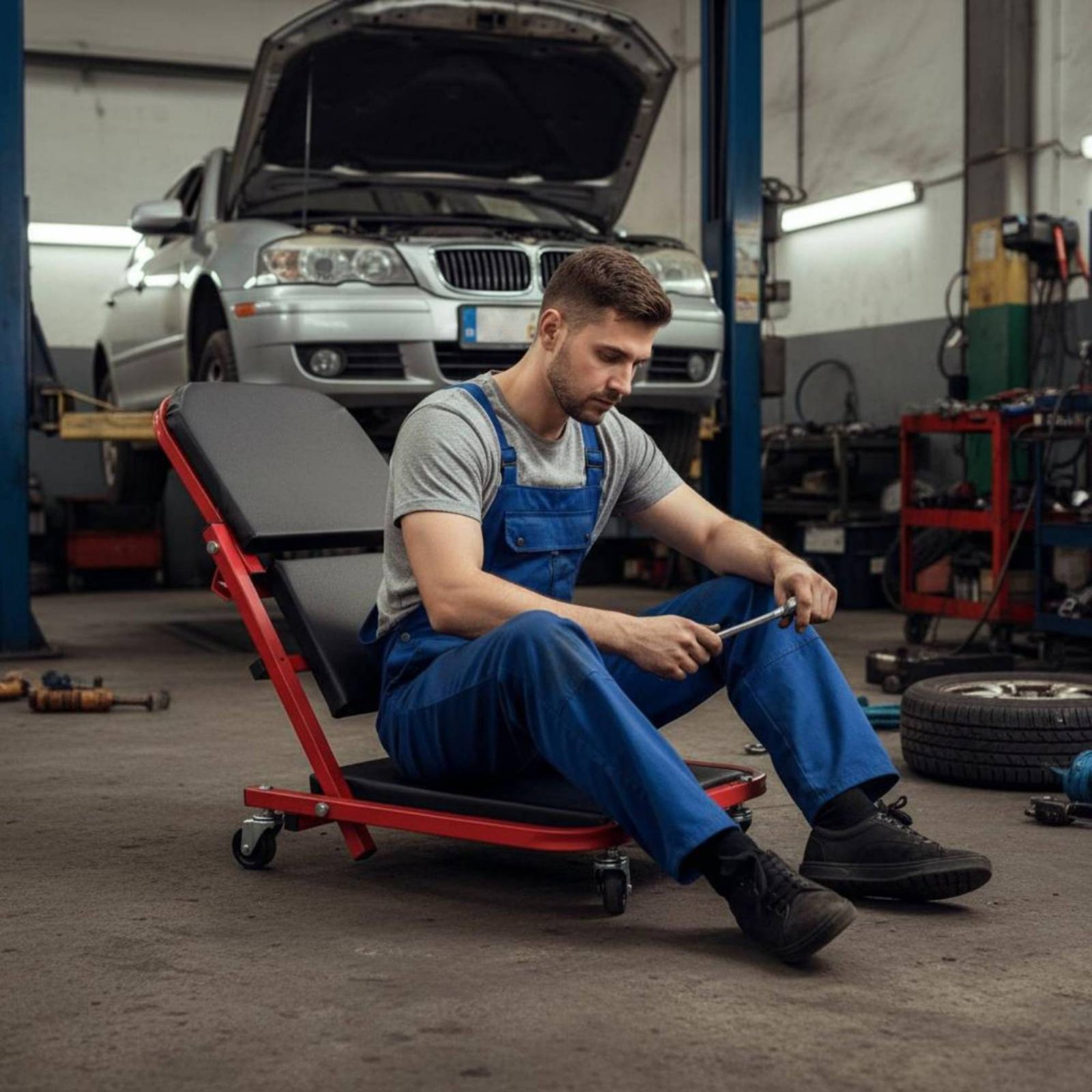 Folding Creeper Seat Foldable  - огляд і ціна Heavy Equipment Mechanic