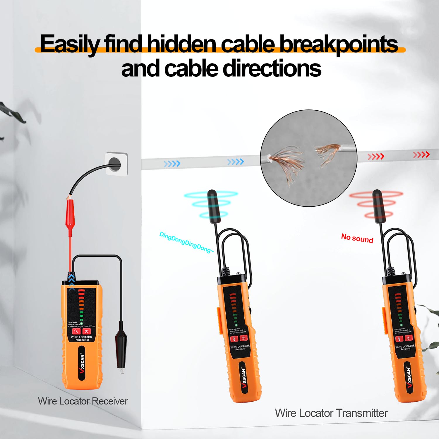 VXSCAN F04 Underground Wire Tr - огляд і ціна Underground Cable Detector
