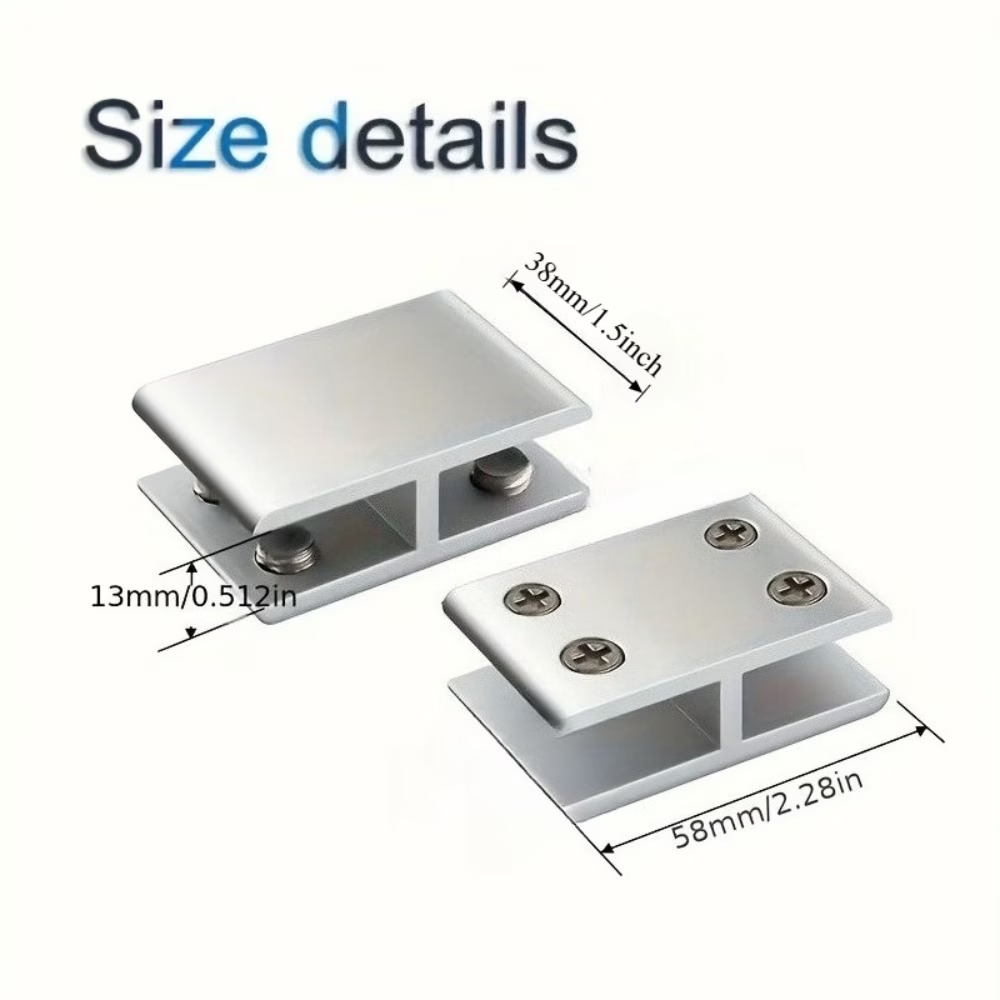 4Pcs Glass Clamps, Double Side - огляд і ціна Heavy Equipment Glass