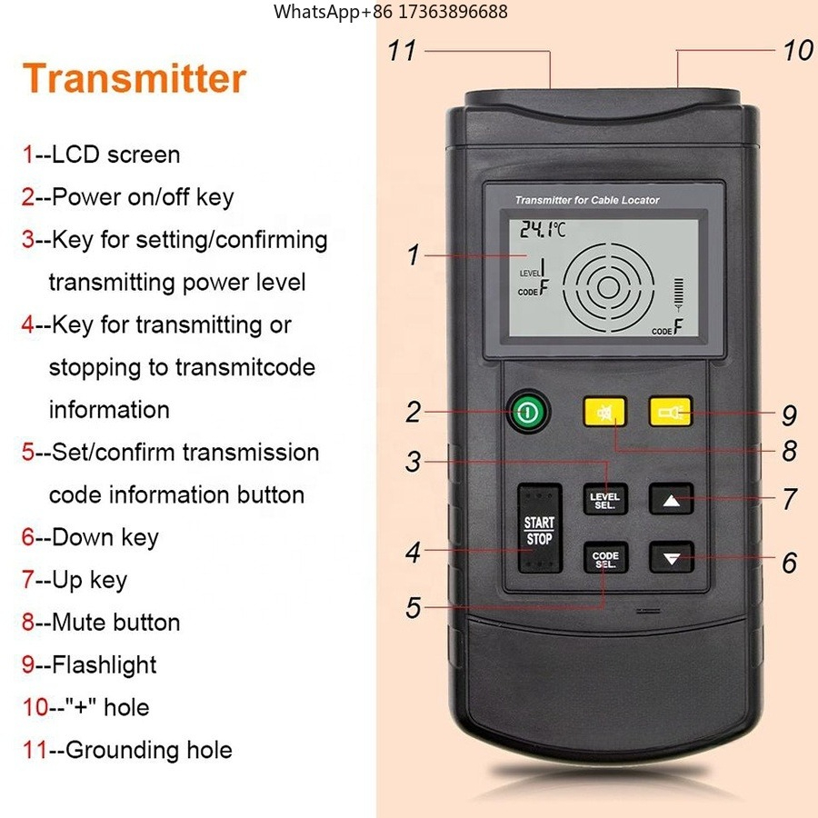 RuoShui 7501 Cable Locator 12V - огляд і ціна Underground Cable Detector