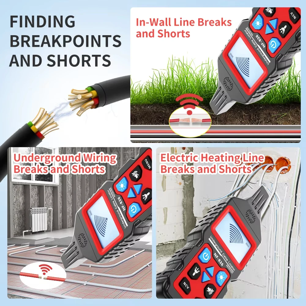 Noyafa NF-826 Wire Tracker Por - огляд і ціна Underground Cable Detector